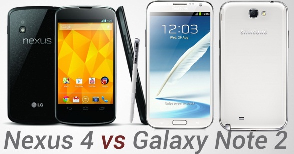 [Видео] Nexus 4 VS Note 2 — сравнение камер и экранов