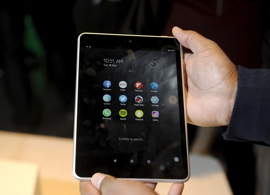 Nokia's new Android tablet N1 is seen at the Slush 2014 event in Helsinki