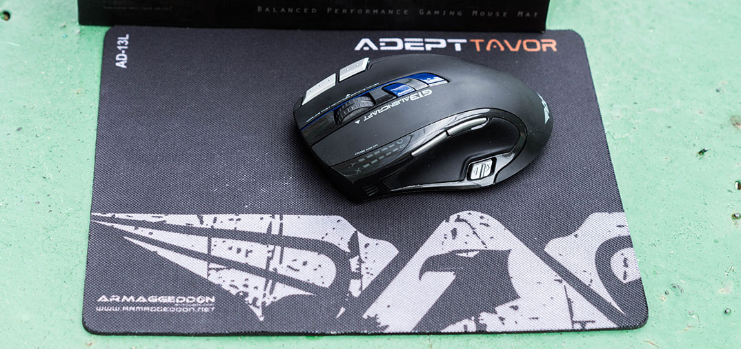 Обзор игровой беспроводной мыши Armaggeddon AlienCraft G13 и поверхности Armaggeddon Adept AD-13L Tavor