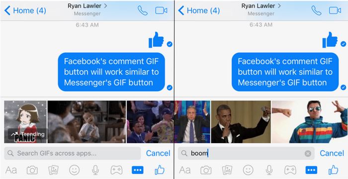 facebook gif button