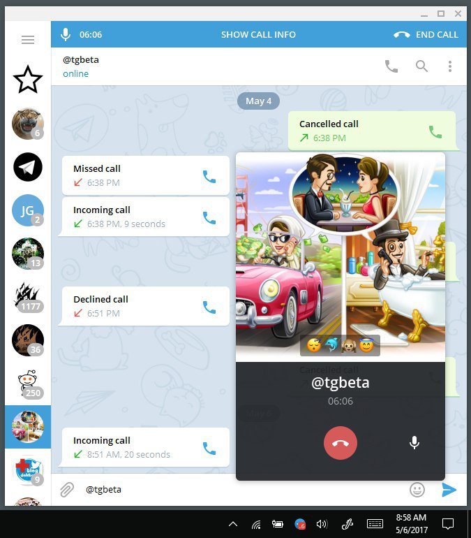 Telegram запустив дзвінки в альфа-версії месенджера для Windows, macOS і Linux