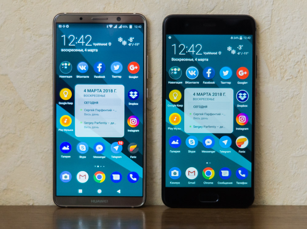 Huawei Mate 10 Pro vs Huawei Plus P10