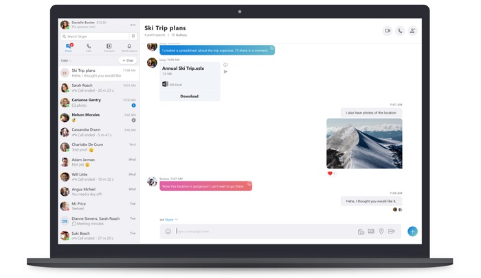 redesign Skype