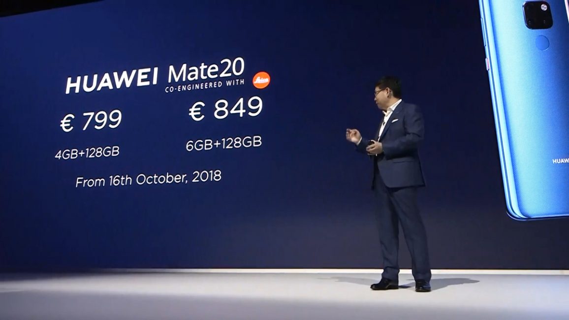 Huawei Présentation du Mate 20 Mate 20 Pro