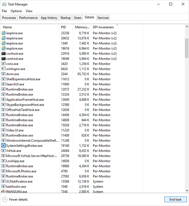 Windows 10 build 18262 (19H1)