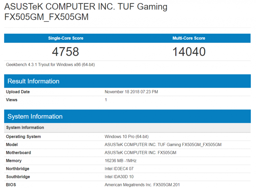 ASUS TUF Gaming FX505GM