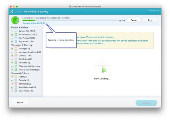 gihosoft iphone data recovery on compute