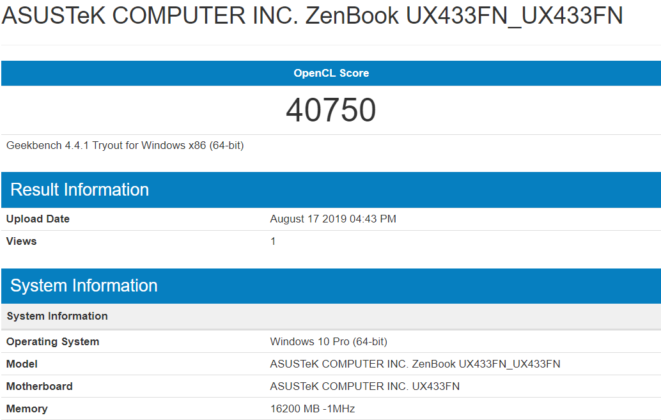ASUS ZenBook 14UX433FN