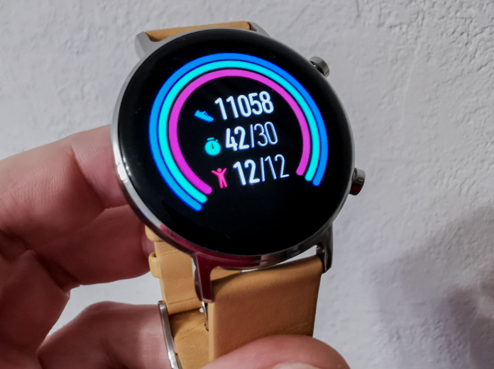  HUAWEI Watch GT 2 (42 mm) Smart Watch, 1.2 Inch AMOLED Display,  1 Week Battery Life, GPS, 3D Glass Screen, Real-time Heart Rate Monitoring,  International Model, No Warranty- Lake Cyan : Electronics