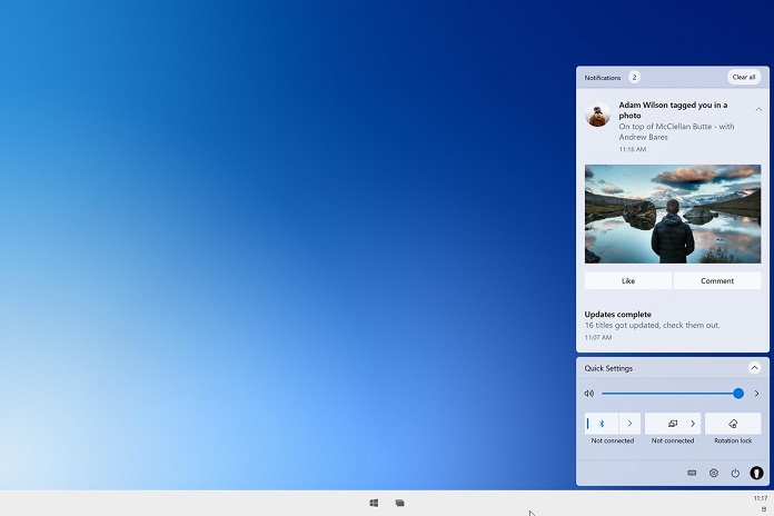 Windows 10X interface