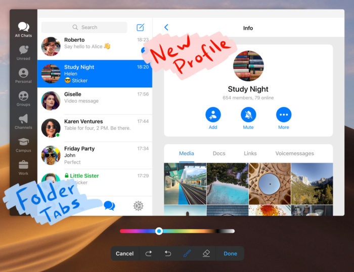 Telegram 用户突破400亿大关发布大规模更新