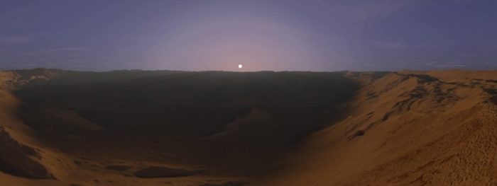 Solnedgang på Mars