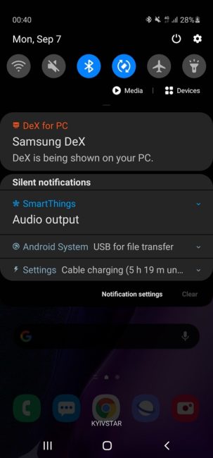 Samsung Galaxy Opmerking 20 DeX