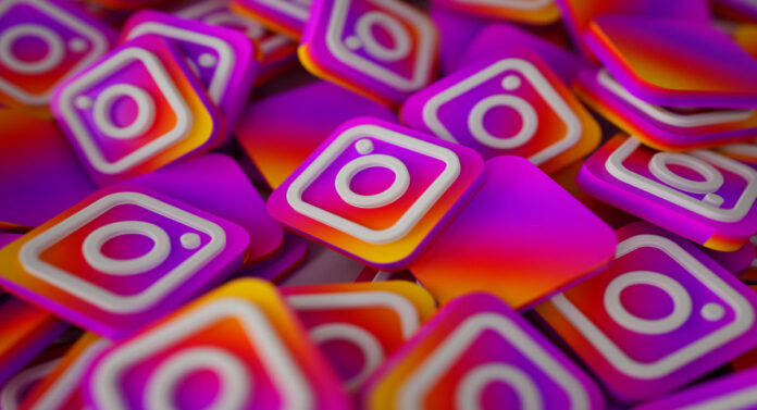 Pile of 3D Instagram Logos