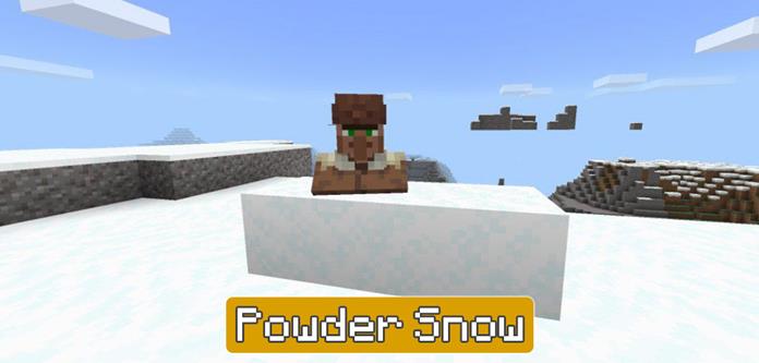 Powder Snow in Minecraft PE 1.16.200