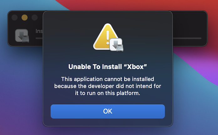 Apple M1 Mac app installation error