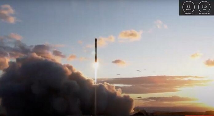 Rocket Lab Electron booster launches from New Zealand