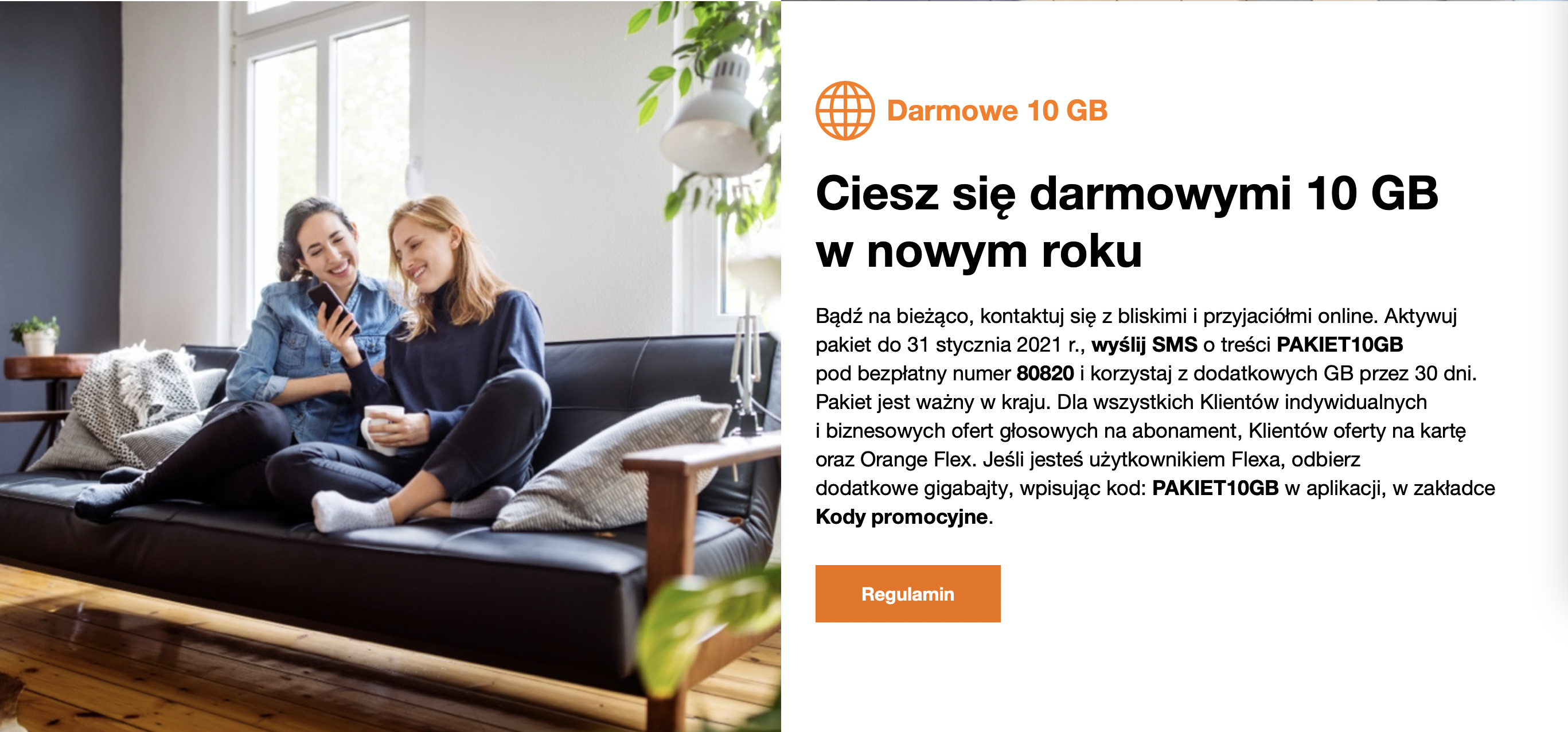 Jak otrzymać darmowe 10 GB użytkownikom nju mobile i Orange?