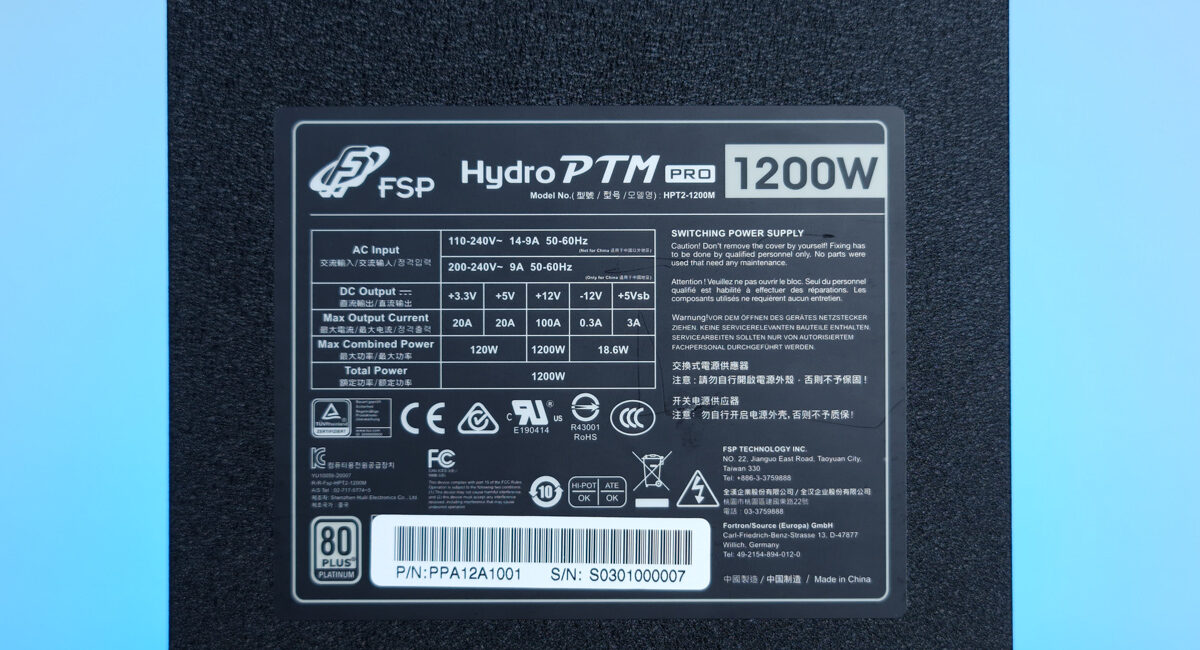 FSP Hydro PTM PRO 1200W-12