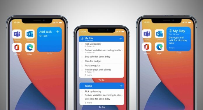 Microsoft To Do Widgets iOS 14