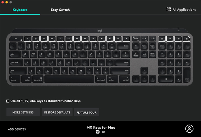 MX Keys za Mac