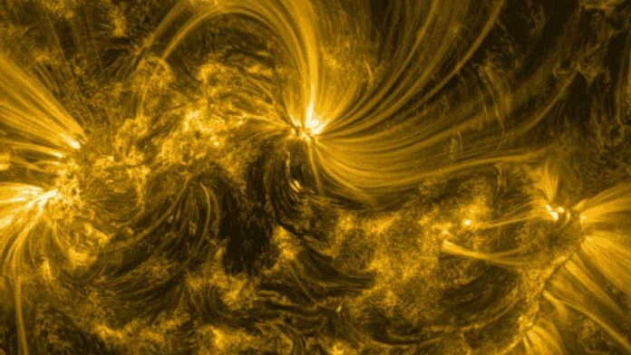 A close-up view of one of the flares from AR 11944