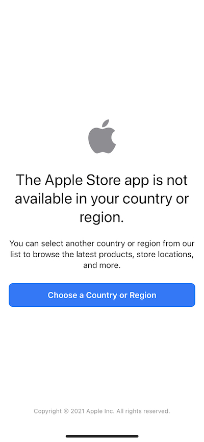 Apple Captura de tela da loja