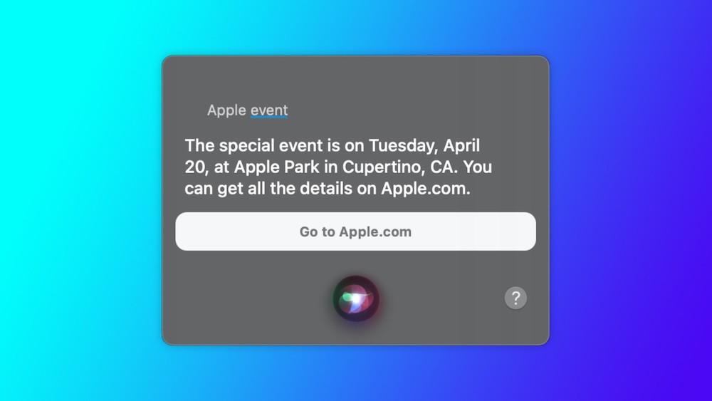Siri Apple Event