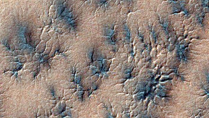 "spiders" at Mars