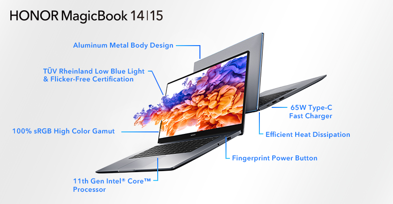 HONOR MagicBook 14 15 2021 Features