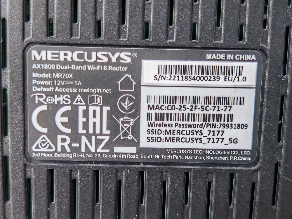 Mercusys MR70X: самый доступный роутер с Wi-Fi 6