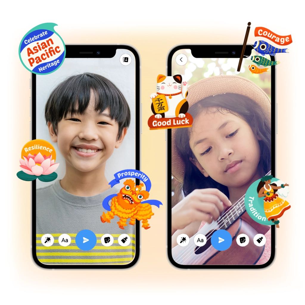 Messenger Kids camera stickers