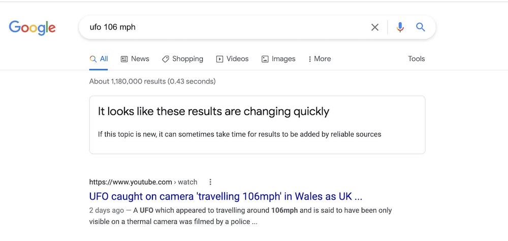 Google unreliable search results