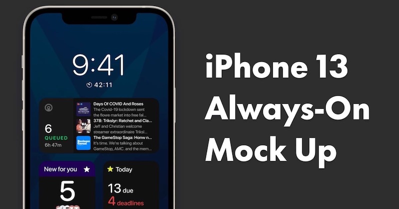 Apple iPhone 13 Always-On Mockup