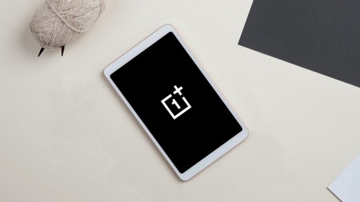 Tablet mockup with OnePlus logo