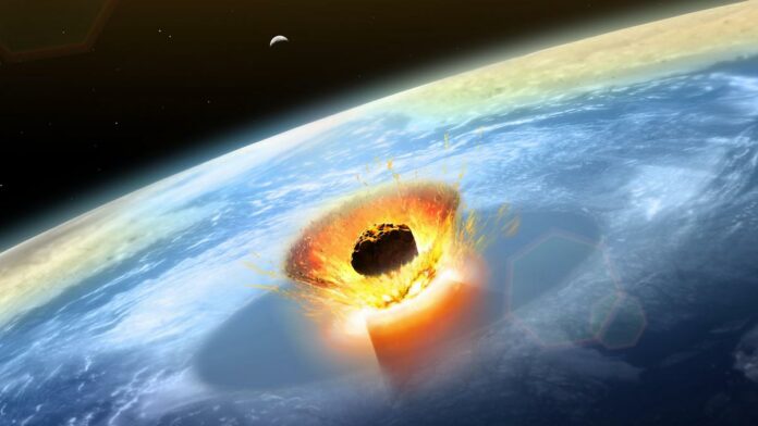falling asteroid