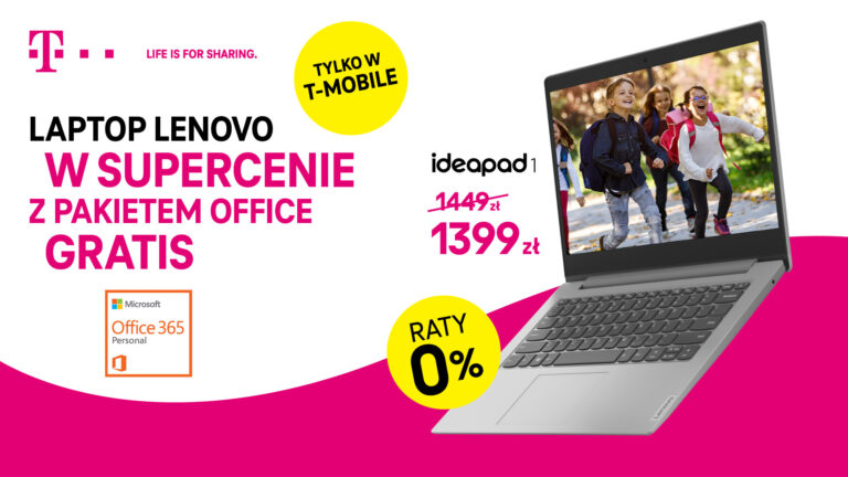 Budżetowy laptop Lenovo Ideapad 1 + Office 365 w prezencie. Gdzie kupić?