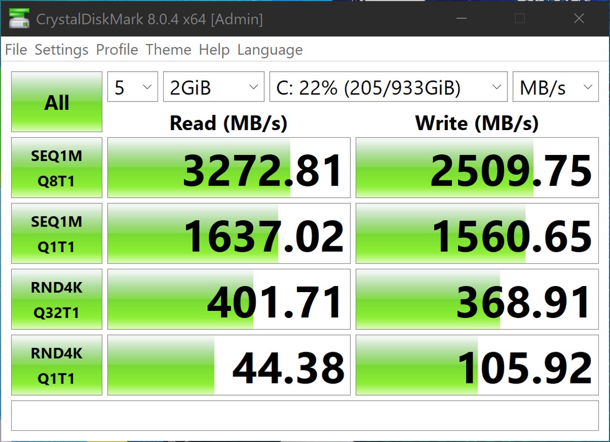 ASUS VivoBuch Pro 16X OLED (N7600) - SSD-Benchmarks