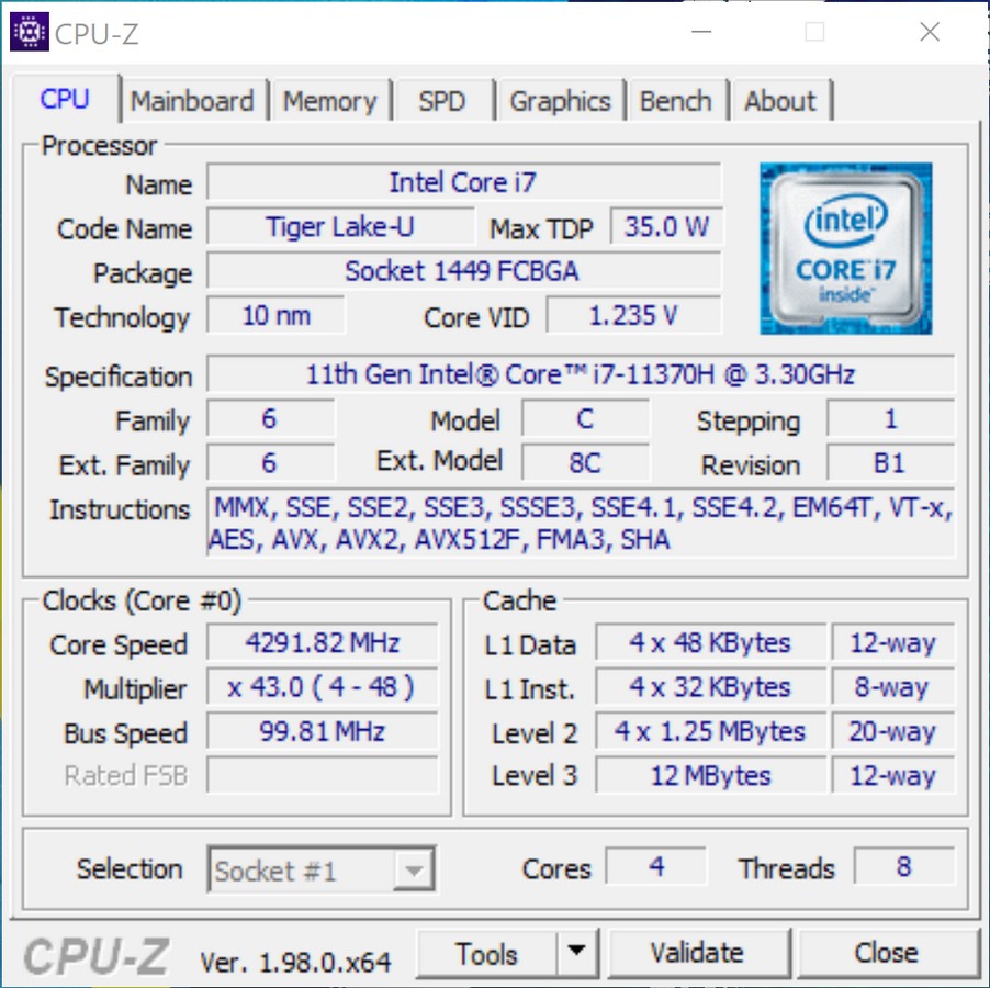 ASUS VivoBuch Pro 16X OLED (N7600) - CPU