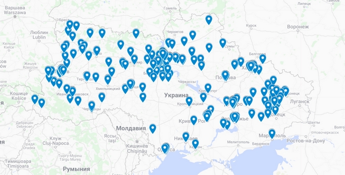 Надано актуальну мапу працюючих аптек по всій Україні