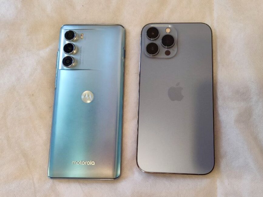 iPhone 13 Pro Max เทียบกับ Motorola Moto G200