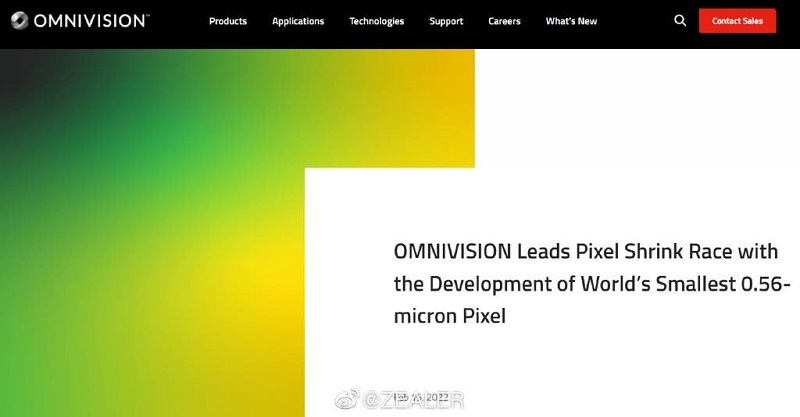 OmniVision випустить камеру на 200Мп із розміром пікселя 0,56 мкм