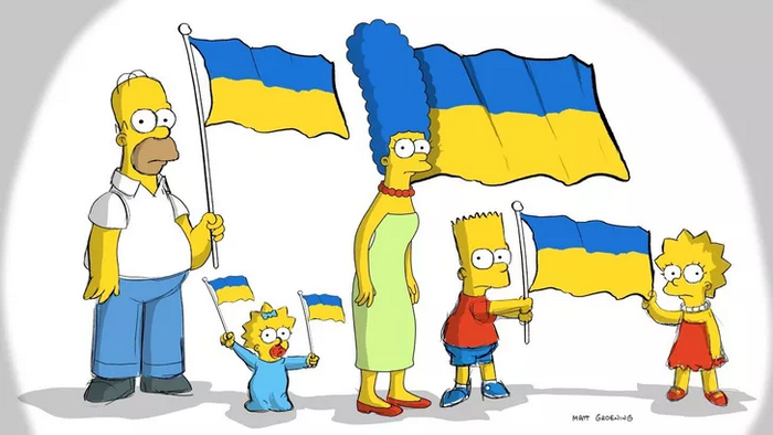Gli autori di "Simpsons" hanno espresso sostegno all'Ucraina