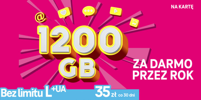 1200 GB przez rok za darmo w T-Mobile na kartę dla klientów z Ukrainy