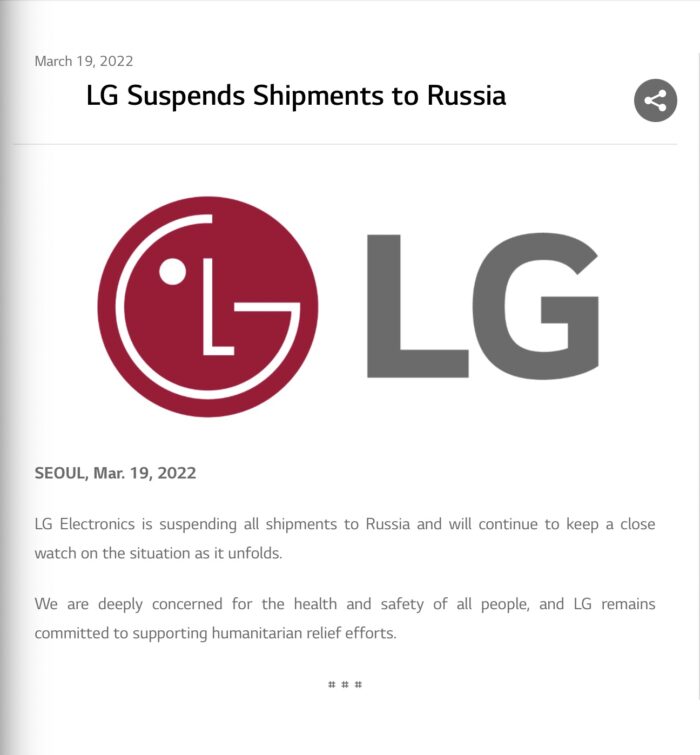 LG news about Ukraine