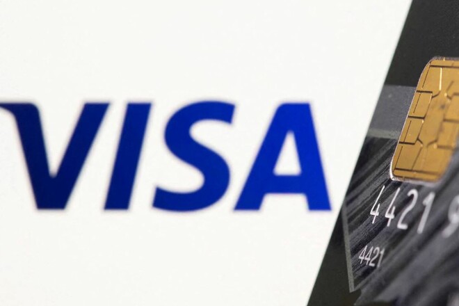 Visa-Logo und Karte