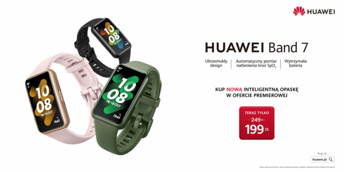 Nowe pokolenie smart opaski Huawei Band 7 – od 27 czerwca w sprzedaży z rabatem