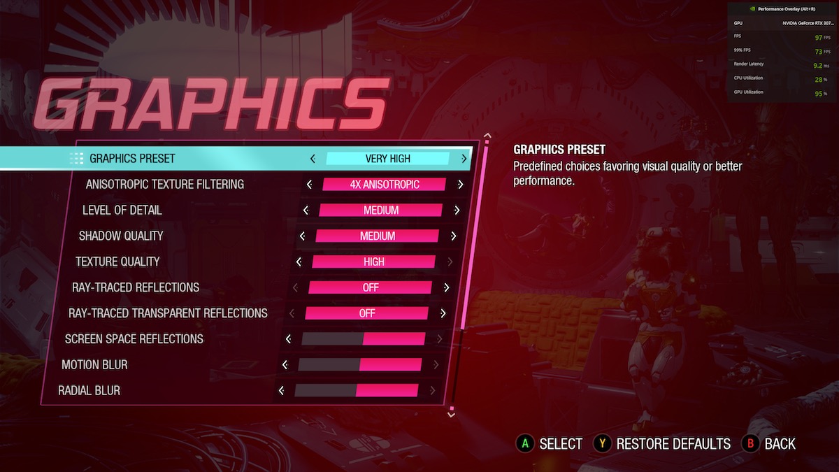 Marvel's Guardians of the Galaxy Graphics Settings 01