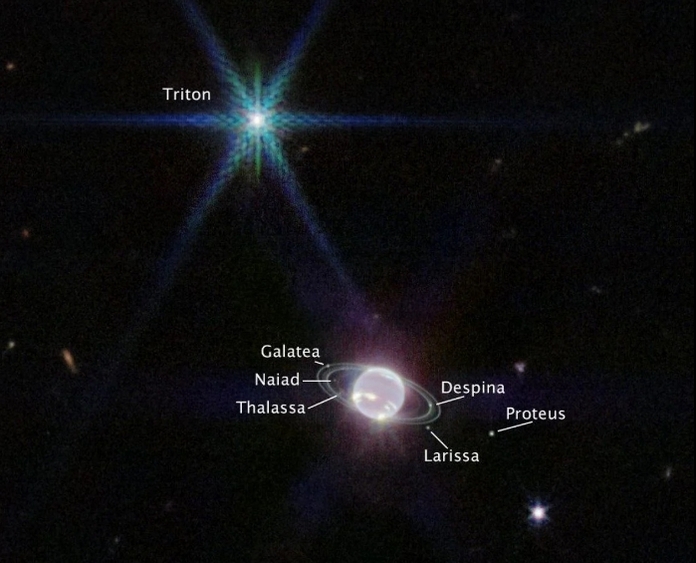 Neptun med ringe: James Webb tog unikke billeder af planeten