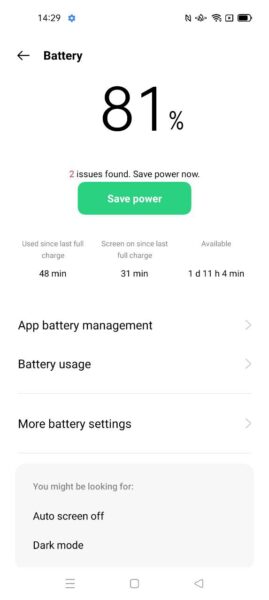 OPPO A96 screen